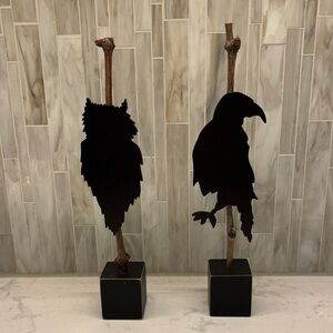 Pottery Barn Spooky Silhouette Halloween Decor - Owl/Raven